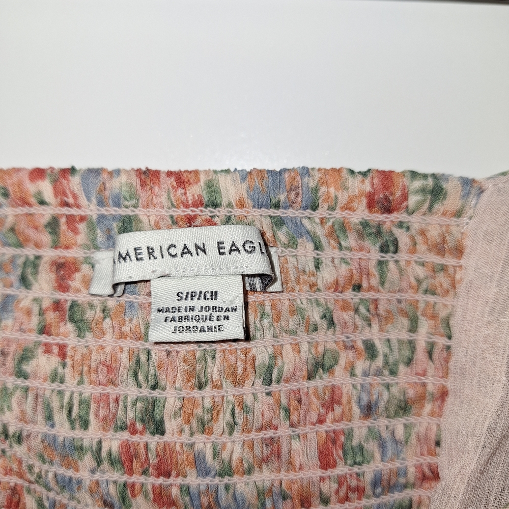 American Eagle Outfitters Floral Blouse - Pink and Blue - Picture 2 of 3